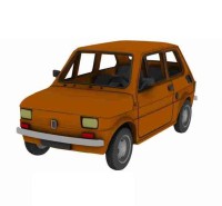 Fiat 126p Maluch 1:87 HO druk 3D