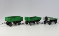 Set of 3 pcs agricultural trailers 1:87 HO / SDV409