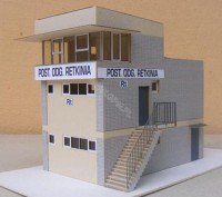 RETKINIA - posterunek odg. / nastawnia, laser 1:87 HO