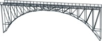 Railway model brigde L600 mm 1:87 HO