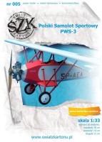 PWS-3 Polish civil airplane 1:33