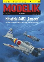 Mitsubishi A6M2 "Zero-sen" - Japanese WWII aircraft carrier fighter 1:33