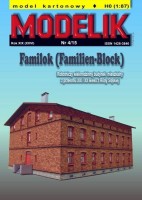 Familok wielorodzinny robotniczy budynek mieszkalny z XIX/XXw. 1:87 HO